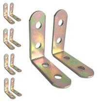 Kit 10 Suporte Cantoneira Em L Móveis Parede Aço 35x35x13mm