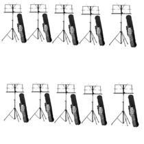 Kit 10 Suporte Estante Partitura Pedestal Musical Maestro Dobrável com bolsa