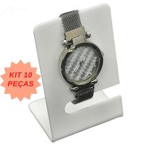 Kit 10 Suporte Expositores Para Relógio Pulso Vitrine Branco
