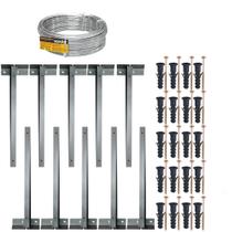 Kit 10 suporte haste concertina 45cm base p 25metros