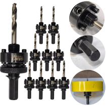 Kit 10 Suporte Haste Serra Copo 32-210mm Adaptador Profissional