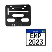 Kit 10 Suporte Mercosul Protetor Moldura De Placa Moto Modelo Universal Contra Impácto