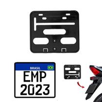 Kit 10 Suporte Mercosul Protetor Moldura De Placa Moto Modelo Universal Fácil Montagem