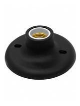 Kit 10 Suporte P Lâmpada Comum Led Plafon Preto Com Porcelana