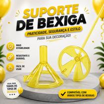 KIT 10 Suporte para Bexiga Pega Balão Amarelo Cod. 72 BWB Festa Decoração de Mesa KIT 10 Suporte para Bexiga Pega Balão Amarelo Cod. 72 BWB Festa Decoração de Mesa