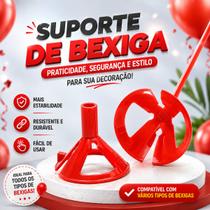 KIT 10 Suporte para Bexiga Pega Balão Vermelho Sólido Cod. 9496 BWB Decoração Festa Lembrancinha KIT 10 Suporte para Bexiga Pega Balão Vermelho Sólido Cod. 9496 BWB Decoração Festa Lembrancinha