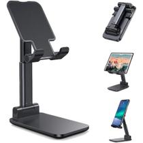 Kit 10 Suporte Para Celular e Tablet Dobrável Portátil Ajustável Apoio Mesa