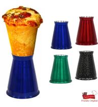 Kit 10 Suportes Alumínio Colorido Pizza Cone Medio Gastrobel