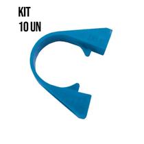 Kit 10 Suportes Fixo Ppr Azul Ar Comprimido 32mm Furo 08 - Topfusion