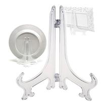 Kit 10 Suportes Para Pratos E Azulejos Quadros Acrílico Transparente