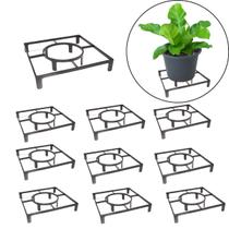 Kit 10 Suportes Rasteiro Plástico P/ Vasos Nutriplan - 24 Cm Kit 10 Suportes Rasteiro Plástico P/ Vasos Nutriplan - 24 Cm