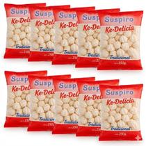 Kit 10 Suspiro Ke-delícia Tradicional 250g Merengue Doces Sobremesa Kit 10 Suspiro Ke-delícia Tradicional 250g Merengue Doces Sobremesa