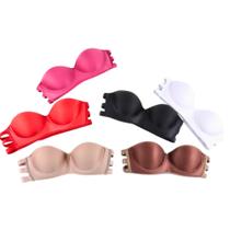 Kit 10 Sutiã sem alça Com Bojo Alca Tripla Super Reforçado Liso