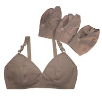 Kit 10 Sutien Reforçado Plus Size Sem Bojo Alça Larga Algodão