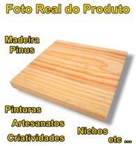 Kit 10 Tábuas de Madeira Quadrado Pinus Placa 20x19 cm Artesanato