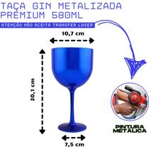 KIT 10 Taças De Gin 580ml Metalizadas Premium Lisa S/gravar
