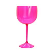 Kit 10 Taças de Gin Acrílico Cristal Colorido 450ml p/ Festas Eventos Aniversários Confraternização