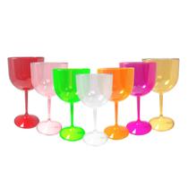 Kit 10 Taças de Gin Cristal ~Colorida Acrilico 450 ml festa casamento formatura centro de mesa dia dos pais mimo