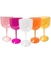 Kit 10 Taças De Gin Cristal Colorida Acrilico 450 Ml Festa Casamento Formatura Centro De Mesa Mimo