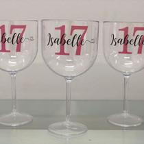 Kit 10 taças de gin personalizadas cristal aniversário