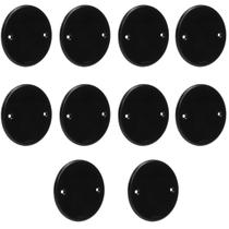 Kit 10 Tampa Cega para Teto Redonda 3" Preta Ebony Sleek Margirius Cor:Preto