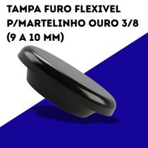 Kit 10 Tampa Furo Flexivel P/Martelinho Ouro 3/8 (9 A 10 Mm)