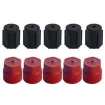Kit 10 Tampas Válvula Alta Baixa Ar Condicionado Automotivo