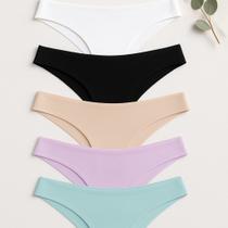 Kit 10 Tanga Sem Costura Não Marca Calcinha Confortável Corte Laser