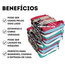 Kit 10 Tapete Simples Piso Banheiro Atoalhado Capacho Estampado Entrada de Casa em Promoção