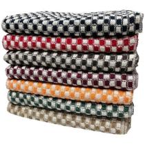 Kit 10 Tapetes Algodão Para Banheiro Toalha De Piso Chão Xadrez