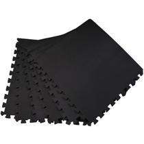 Kit 10 Tatames Tapetes EVA 50x50x3cm 30mm Preto Kit 10 Tatames Tapetes EVA 50x50x3cm 30mm Preto