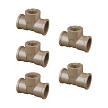 Kit 10 Te Soldável 20mm 1/2 Roscável Hidraulico Fortlev Kit 10 Te Soldável 20mm 1/2 Roscável Hidraulico Fortlev