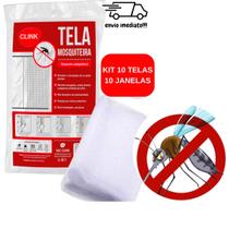 Kit 10 Tela Mosquiteira de Janela 1,5 x 1,3 Rede Protetora Mosquiteira Anti Mosquitos Pernilongo Muriçoca Dengue Aranhas - Clink