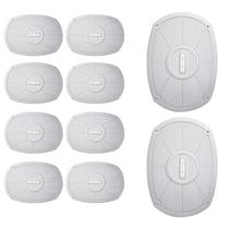 Kit 10 Telas Alto Falante 6x9 Polegadas Branca Plástica Top