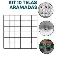 Kit 10 Telas Aramada 30x30cm Organização de Acessórios Painel Decorativo Mural Inspiração