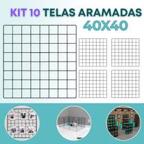 Kit 10 Telas Aramada 40x40cm Organização de Acessórios Painel Decorativo Mural Inspiração