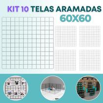 Kit 10 Telas Aramada 50x50cm Organização de Acessórios Painel Decorativo Mural Inspiração