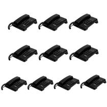Kit 10 Telefones Com Fio TC 50 Premium Preto Intelbras