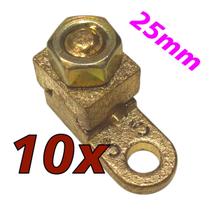 Kit 10 Terminal de Pressão Sapata Botinha para Cabo 25mm Reforçado