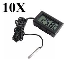 Kit 10 Termometro Externo Digital Para Frezer Aquáro Chocadera