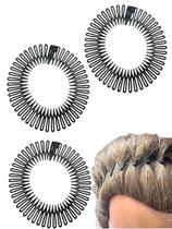 kit 10 Tiara Bell Pente Preta Prendedor De Cabelo Pente