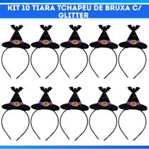 KIT 10 Tiaras Chapeu de Bruxa Fantasia para Halloween,Festas e Eventos