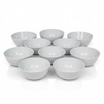 Kit 10 Tigelas Bowls 150 ml Melamina Branca Multiuso Kit 10 Tigelas Bowls 150 ml Melamina Branca Multiuso
