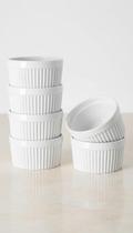 Kit 10 Tigelas Porcelana Molho Ramekin Canelado 6cm Kit 10 Tigelas Porcelana Molho Ramekin Canelado 6cm