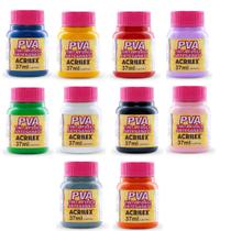 Kit 10 Tinta PVA Fosca para artesanato 37ml Acrilex (escolha as cores)