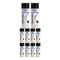 Kit 10 Tinta Spray Alta Temp Preto Brilhante 350ml Tekbond Kit 10 Tinta Spray Alta Temp Preto Brilhante 350ml Tekbond