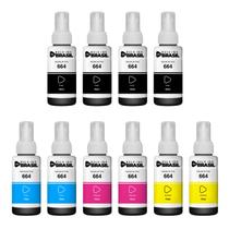 KIT 10 tintas T664 para epson compatível com impressora L200, L210, L220 KIT 10 tintas T664 para epson compatível com impressora L200, L210, L220