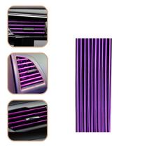 Kit 10 Tiras Faixas Saída Difusor Ar-Condicionado Carro Roxo