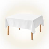 Kit 10 Toalha Mesa Quadrada Jantar Lisa Lavavel 1,50m Oxford Branco Festas Eventos Buffet Bares