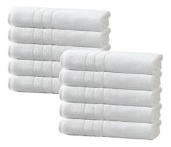 Kit 10 Toalhas De Banho Hotel Profissional Teka Roma 440g Branco